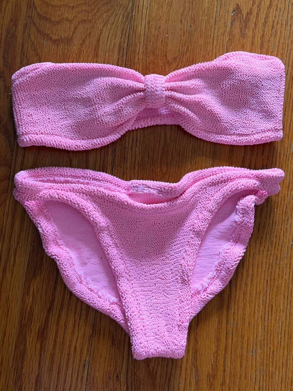 Hunza G Jean Bikini Bubblegum Pink Original Crinkle